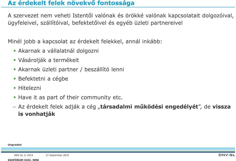 inkább: Akarnak a vállalatnál dolgozni Vásárolják a termékeit Akarnak üzleti partner / beszállító lenni Befektetni a cégbe