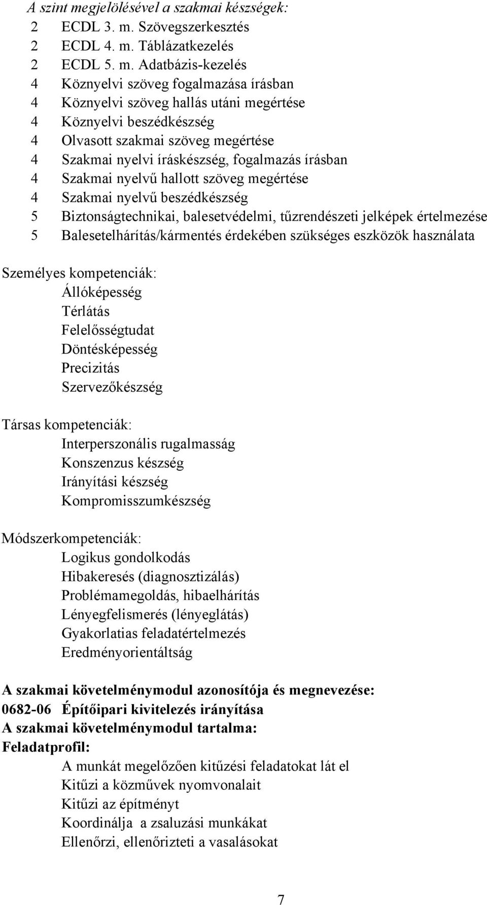 Szövegszerkesztés 2 ECDL 4. m.