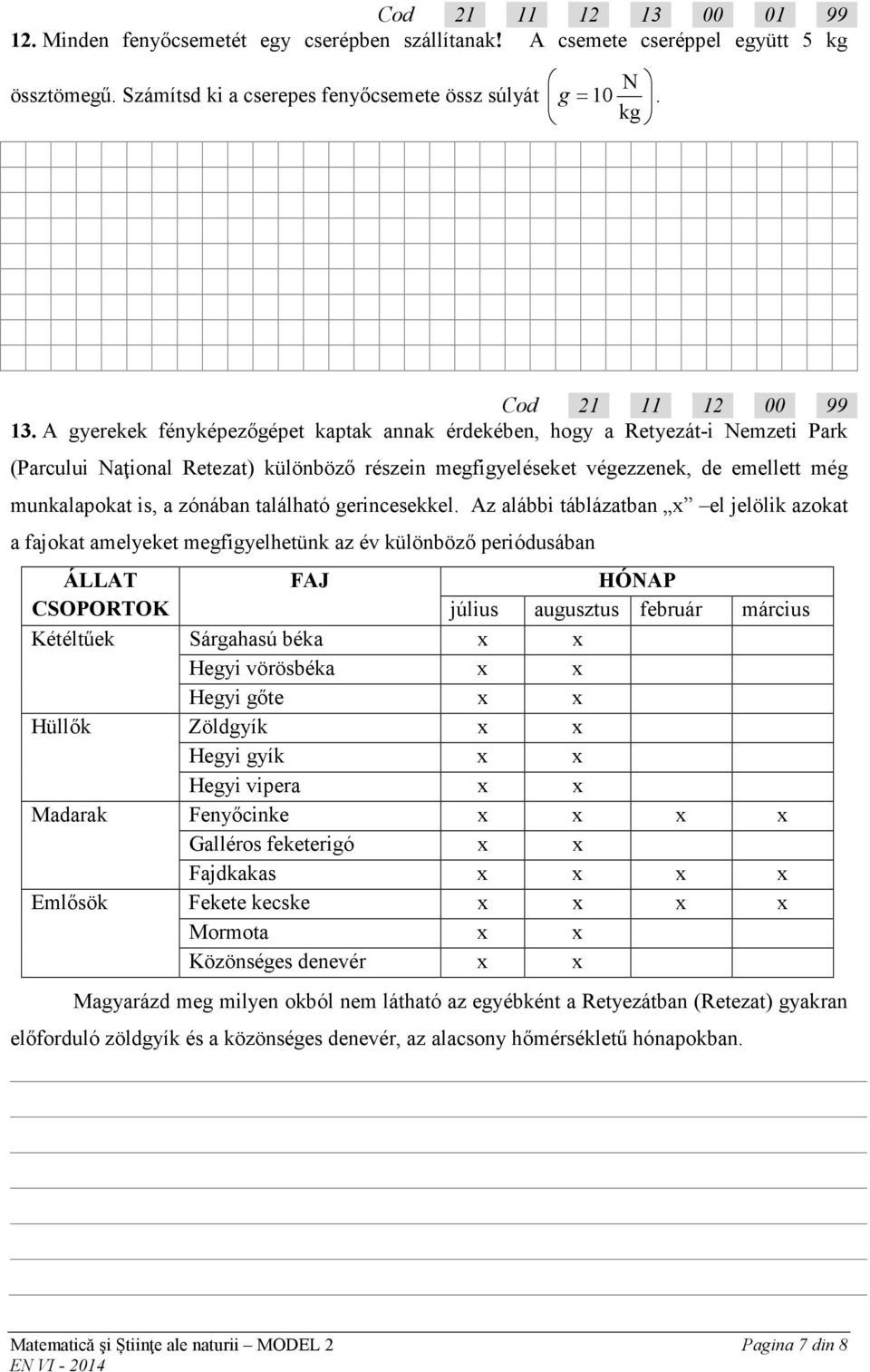 található gerincesekkel.