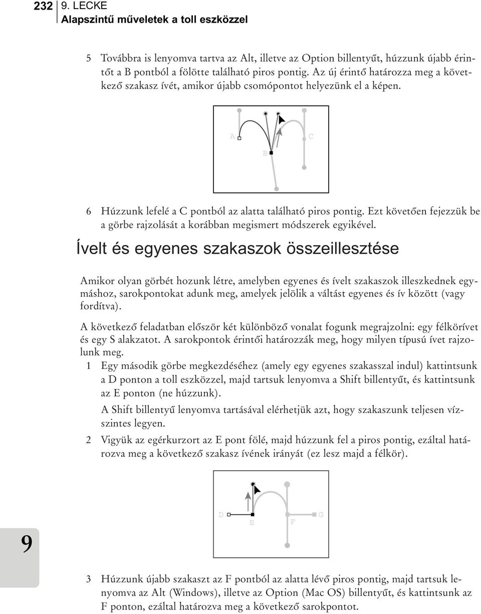 Ezt követõen fejezzük be a görbe rajzolását a korábban megismert módszerek egyikével.