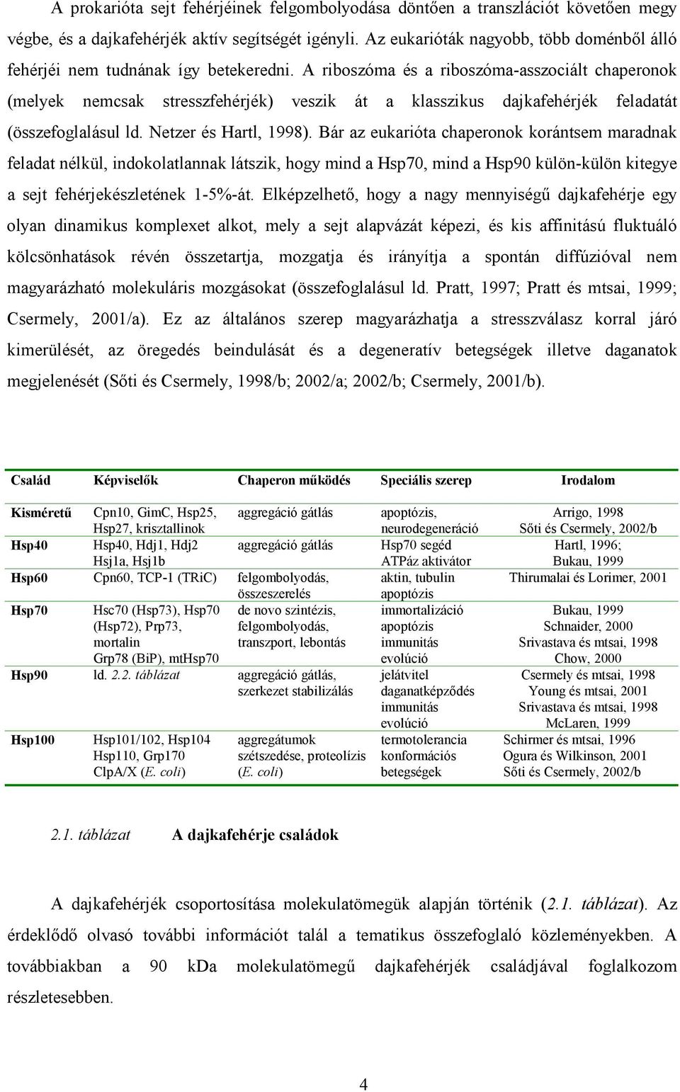 A riboszóma és a riboszóma-asszociált chaperonok (melyek nemcsak stresszfehérjék) veszik át a klasszikus dajkafehérjék feladatát (összefoglalásul ld. Netzer és Hartl, 1998).