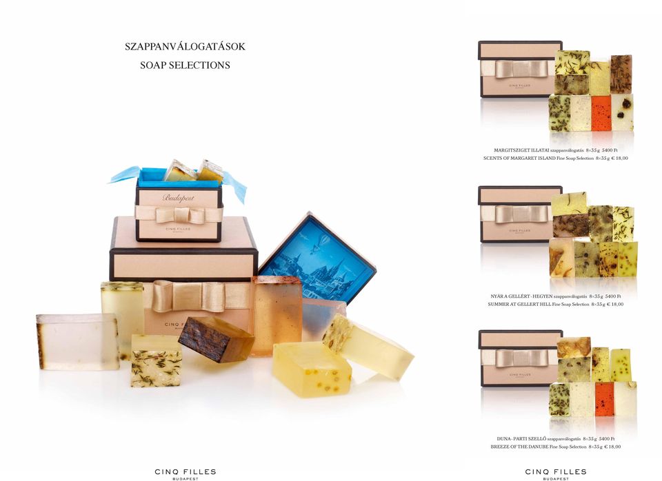 szappanválogatás 8 35 g 5400 Ft Summer at Gellert Hill Fine Soap Selection 8 35 g 18,00