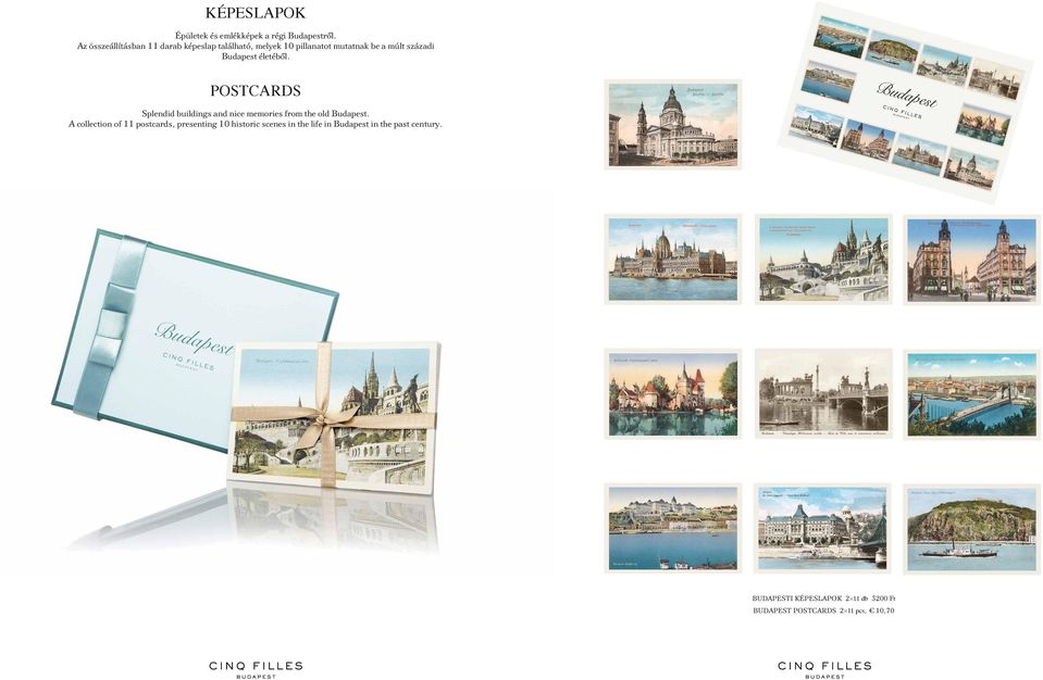Budapest életéből. Postcards Splendid buildings and nice memories from the old Budapest.
