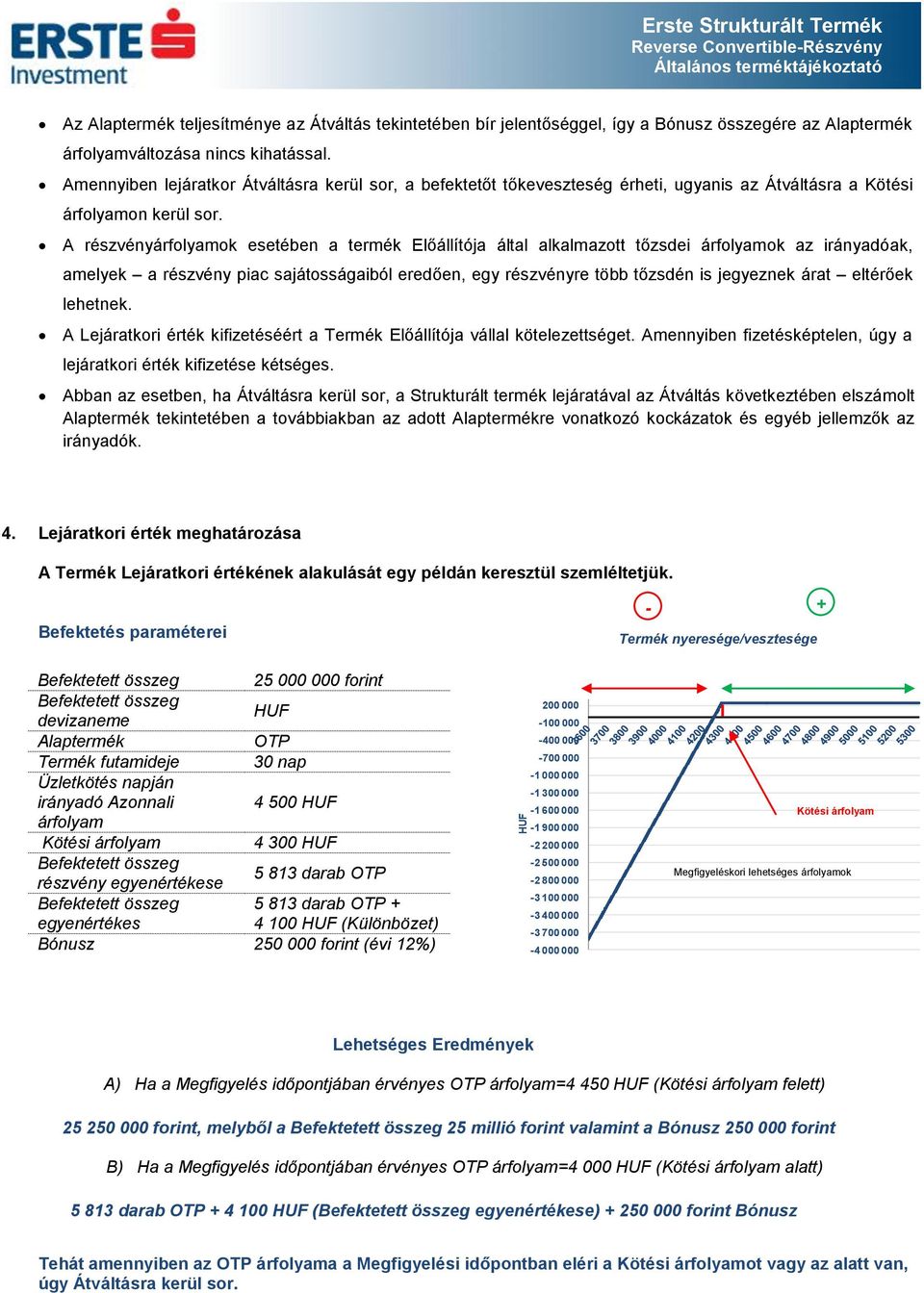 A részvényárfolyamok esetében a termék Előállítója által alkalmazott tőzsdei árfolyamok az irányadóak, amelyek a részvény piac sajátosságaiból eredően, egy részvényre több tőzsdén is jegyeznek árat