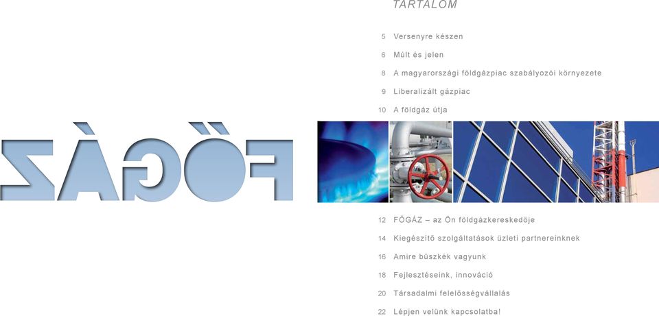 földgázkereskedője 14 Kiegészítő szolgáltatások üzleti partnereinknek 16 Amire