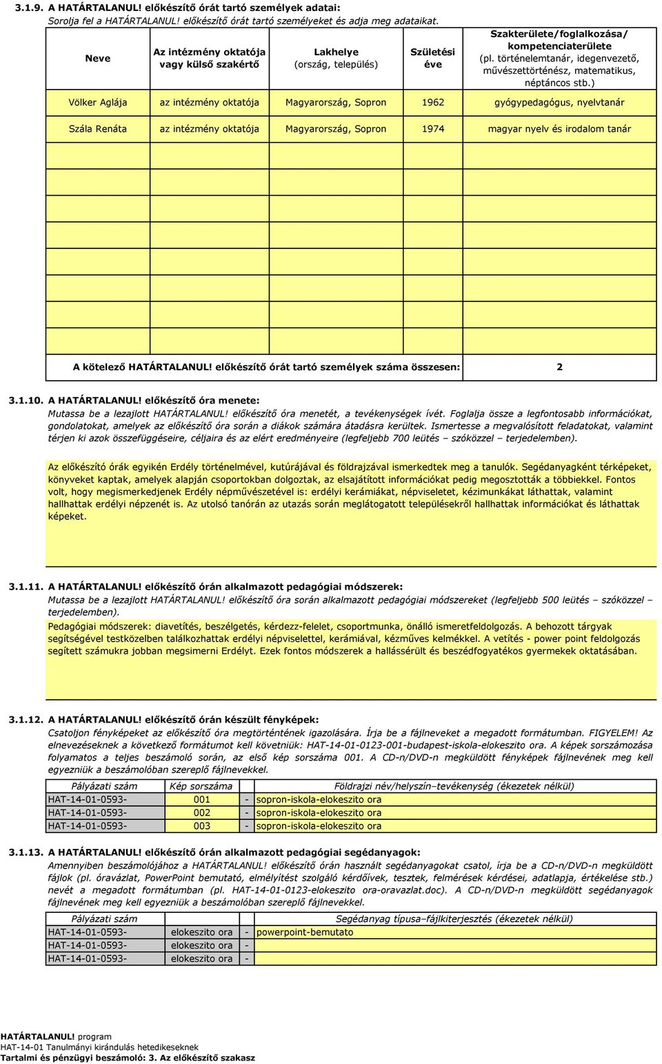 történelemtanár, idegenvezető, művészettörténész, matematikus, néptáncos stb.