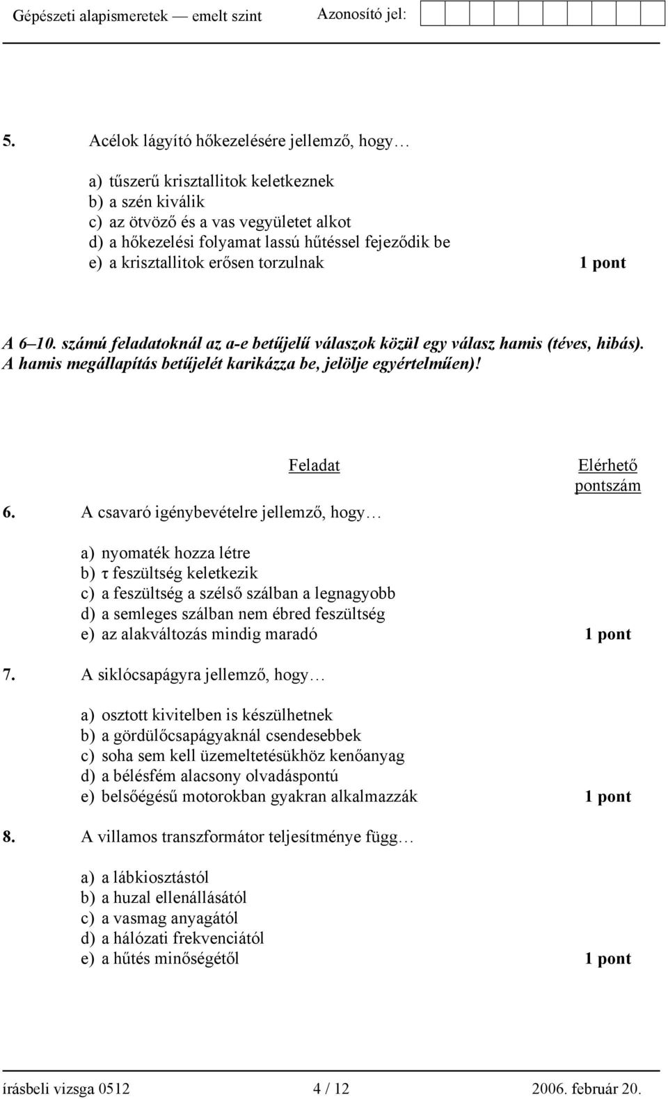 Feladat 6.