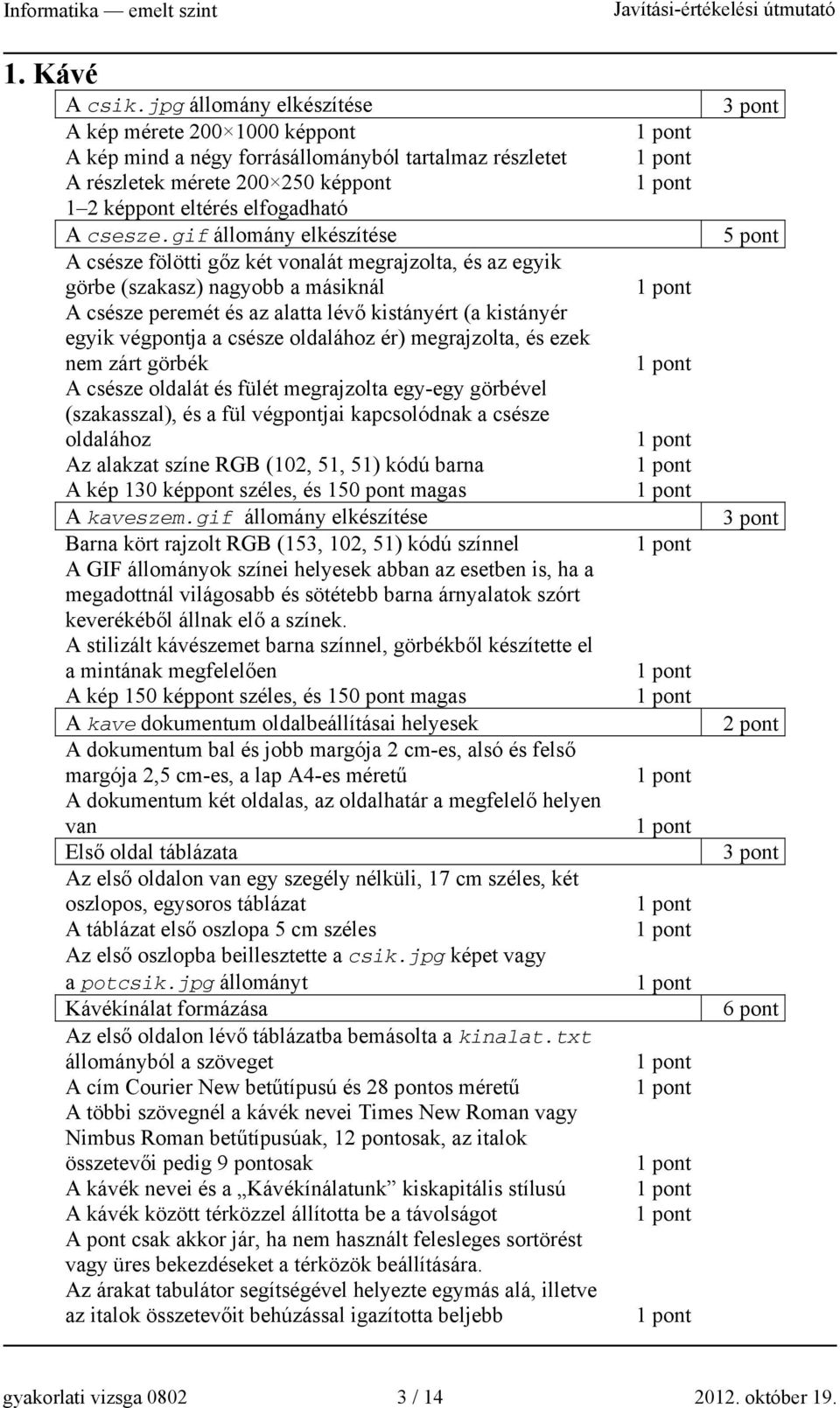 gif állomány elkészítése A csésze fölötti gőz két vonalát megrajzolta, és az egyik görbe (szakasz) nagyobb a másiknál A csésze peremét és az alatta lévő kistányért (a kistányér egyik végpontja a