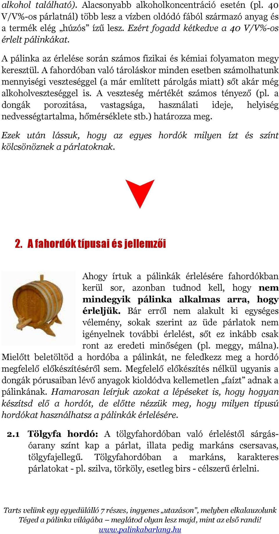 A pálinka fahordóban történő érlelése - PDF Ingyenes letöltés