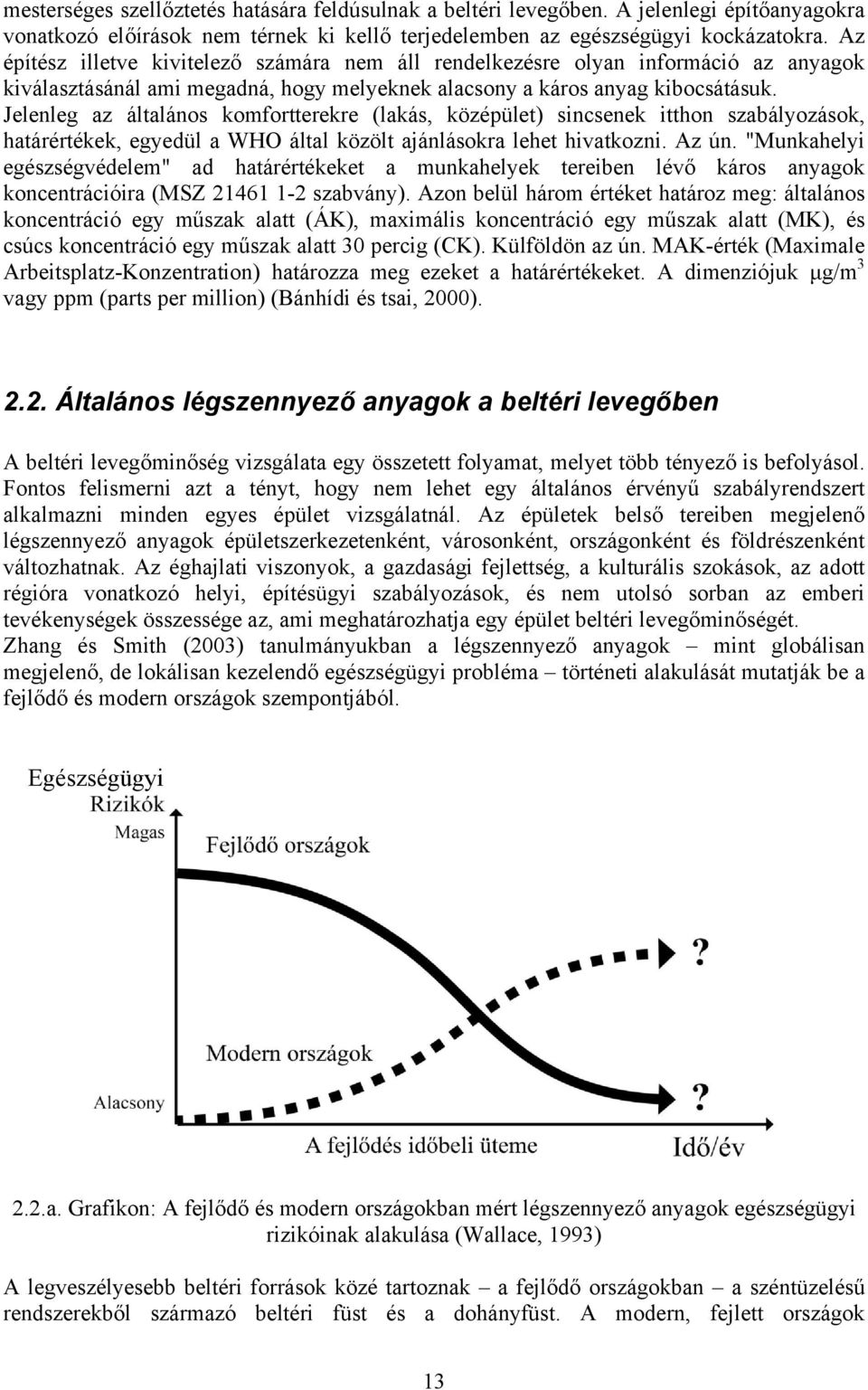 Jelenleg az általános komfortterekre (lakás, középület) sincsenek itthon szabályozások, határértékek, egyedül a WHO által közölt ajánlásokra lehet hivatkozni. Az ún.