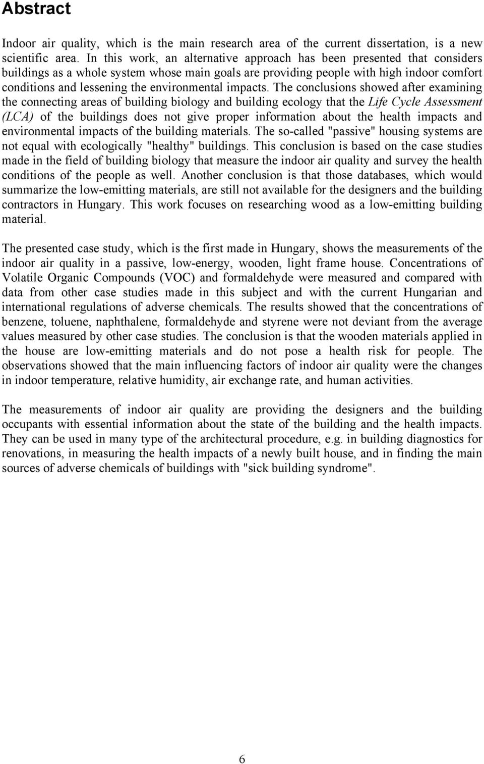 environmental impacts.