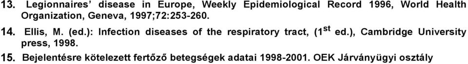 ): Infection diseases of the respiratory tract, ( st ed.