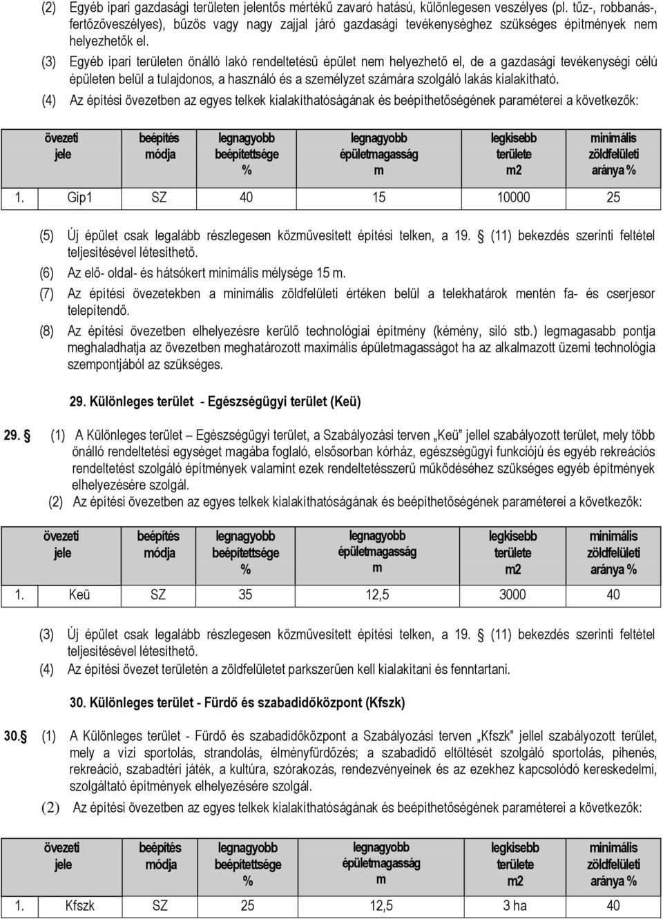 (3) Egyéb ipari n önálló lakó rendeltetésű épület ne helyezhető el, de a gazdasági tevékenységi célú épületen belül a tulajdonos, a használó és a szeélyzet száára szolgáló lakás kialakítható.