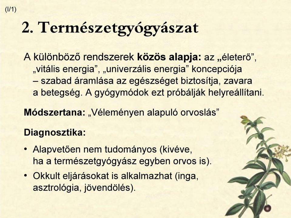 koncepciója szabad áramlása az egészséget biztosítja, zavara a betegség.