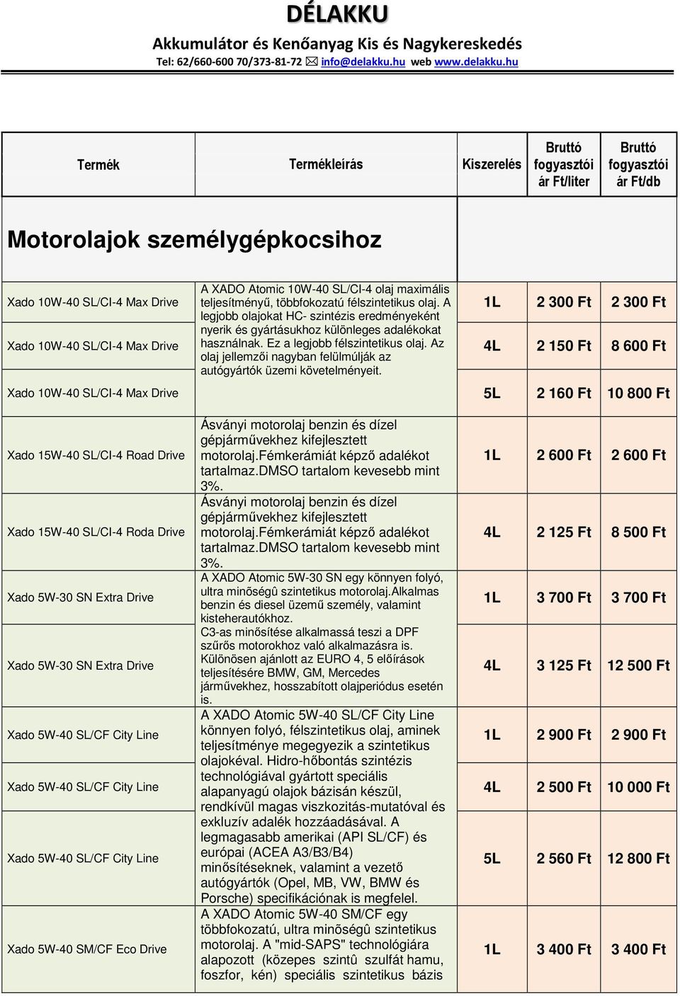Ez a legjobb félszintetikus olaj. Az olaj jellemzői nagyban felülmúlják az autógyártók üzemi követelményeit.