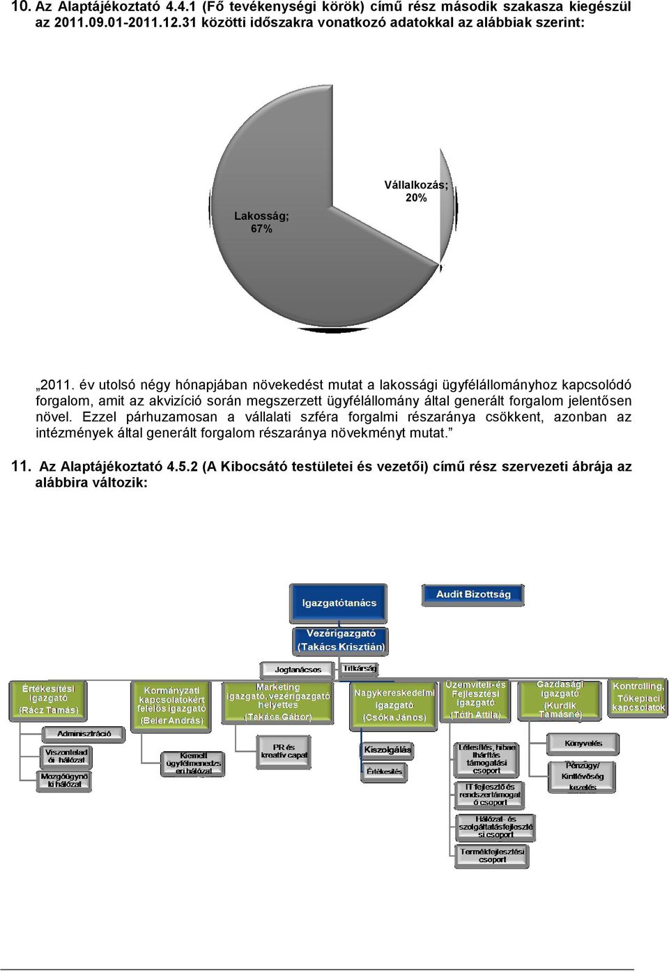 év utolsó négy hónapjában növekedést mutat a lakossági ügyfélállományhoz kapcsolódó forgalom, amit az akvizíció során megszerzett ügyfélállomány által generált