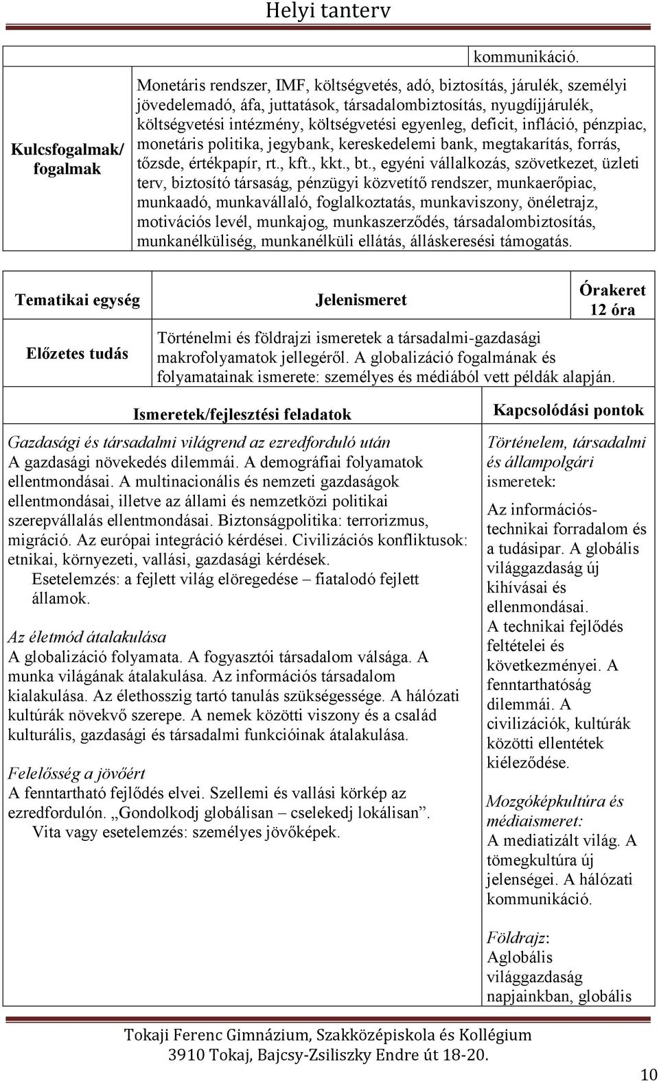 deficit, infláció, pénzpiac, monetáris politika, jegybank, kereskedelemi bank, megtakarítás, forrás, tőzsde, értékpapír, rt., kft., kkt., bt.