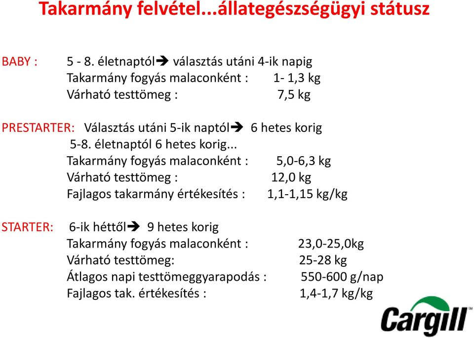 naptól 6 hetes korig 5-8. életnaptól 6 hetes korig.