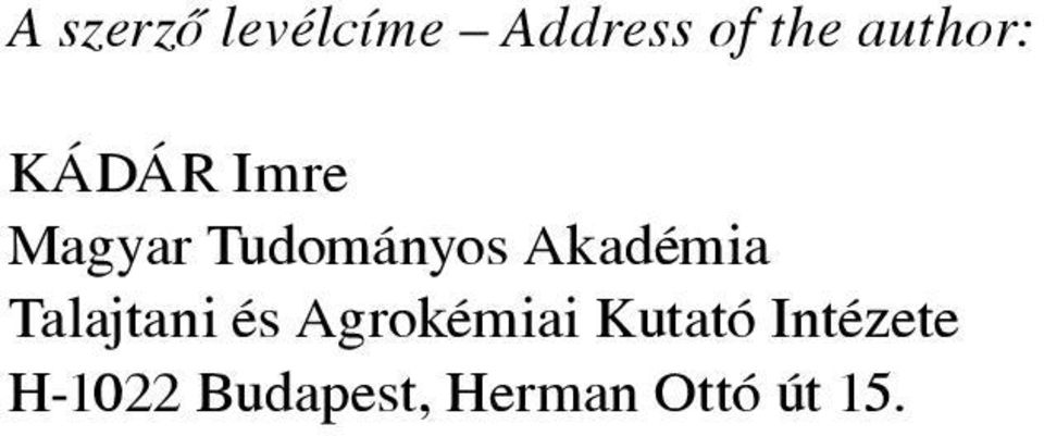 Akadémia Talajtani és Agrokémiai Kutató