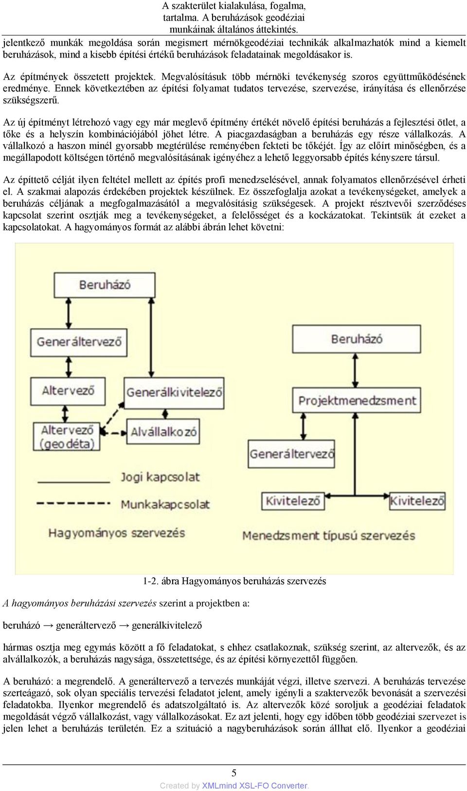 Ennek következtében az építési folyamat tudatos tervezése, szervezése, irányítása és ellenőrzése szükségszerű.