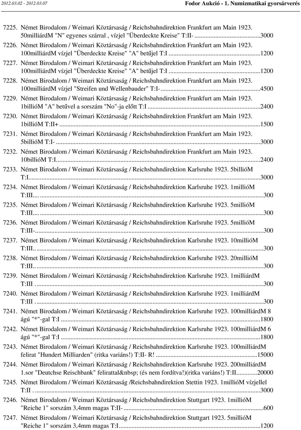 Német Birodalom / Weimari Köztársaság / Reichsbahndirektion Frankfurt am Main 1923. 100milliárdM vízjel "Überdeckte Kreise" "A" betűjel T:I...1200 7228.