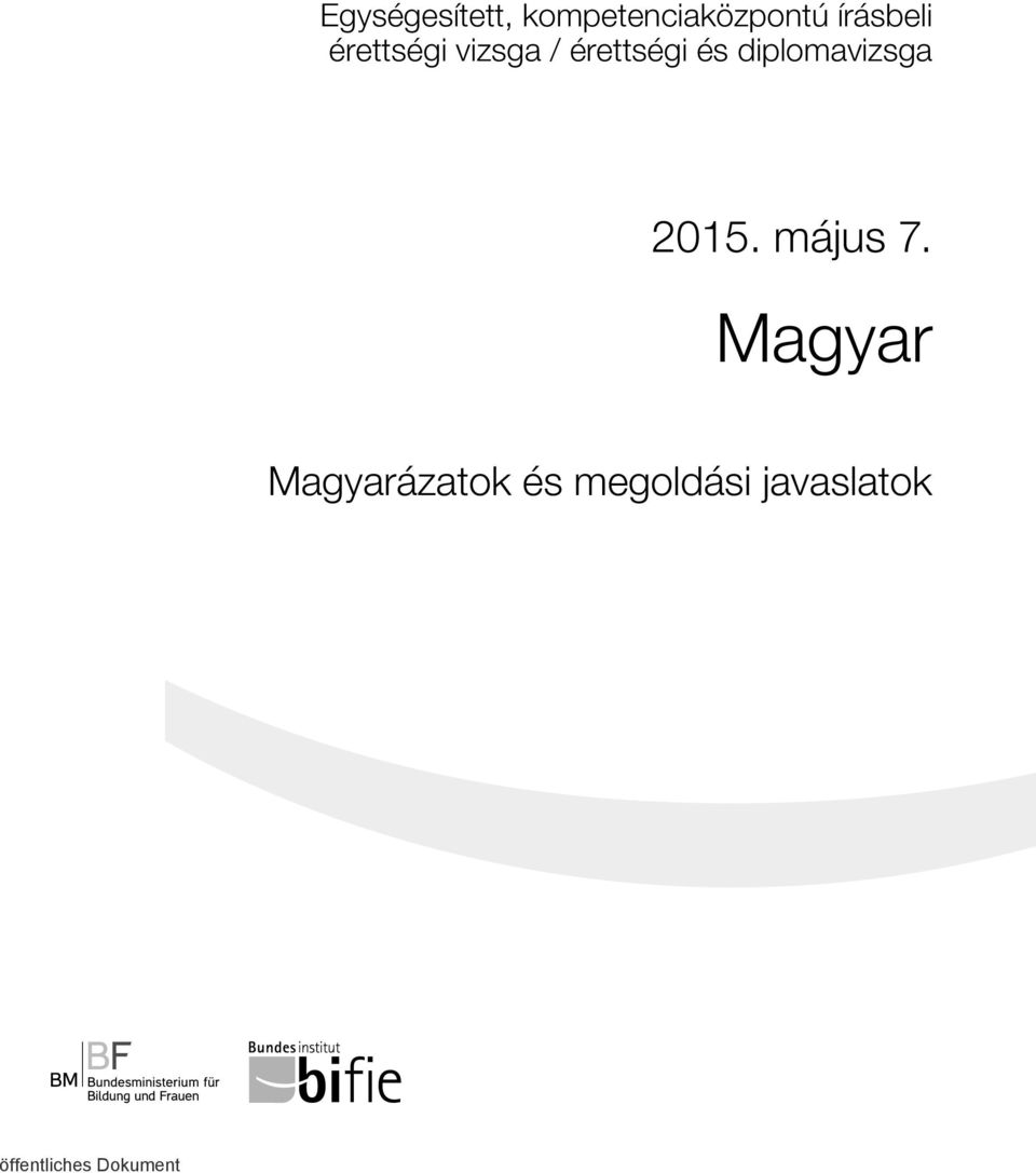 érettségi és diplomavizsga 2015.