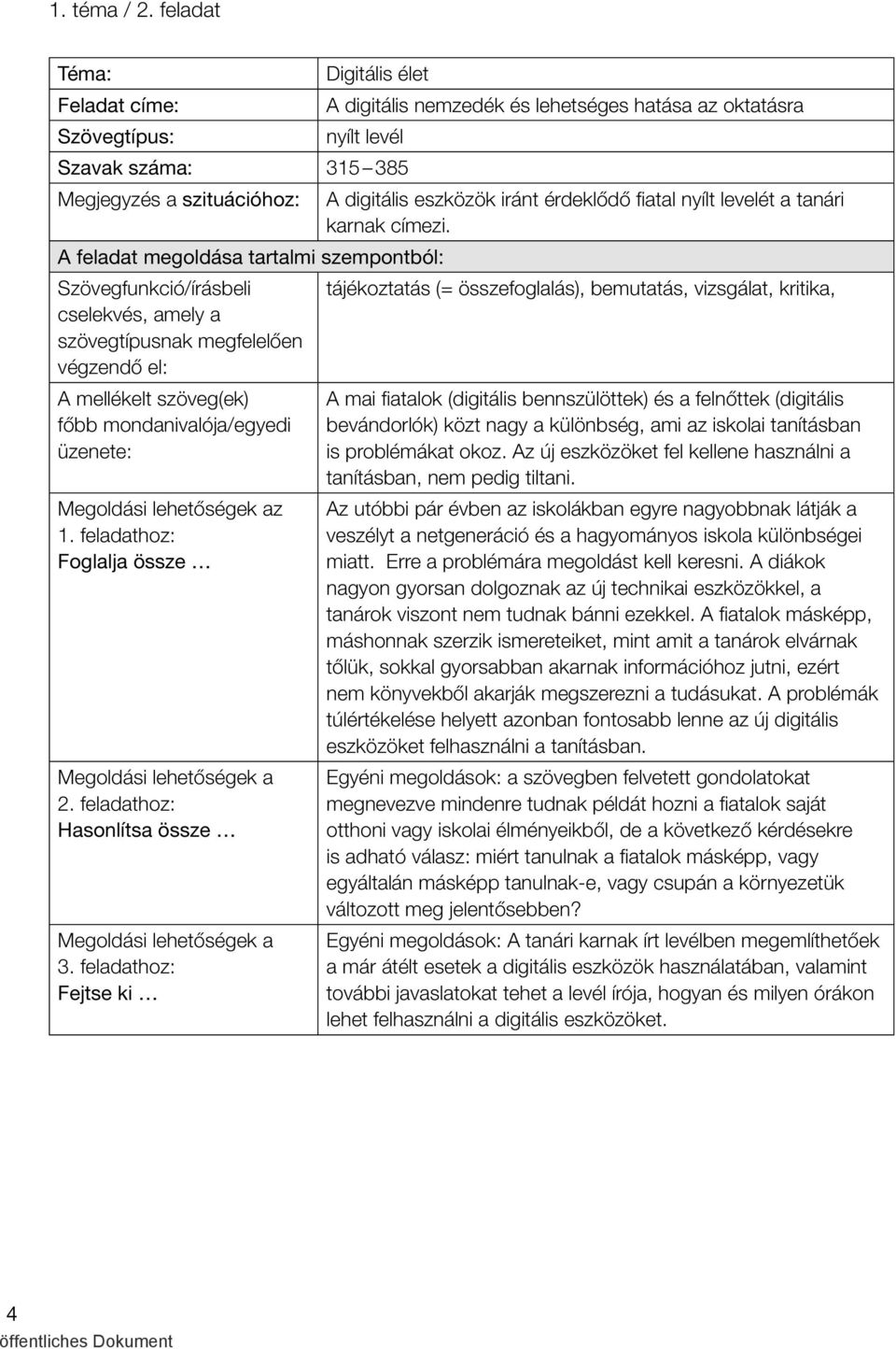 tanári karnak címezi.