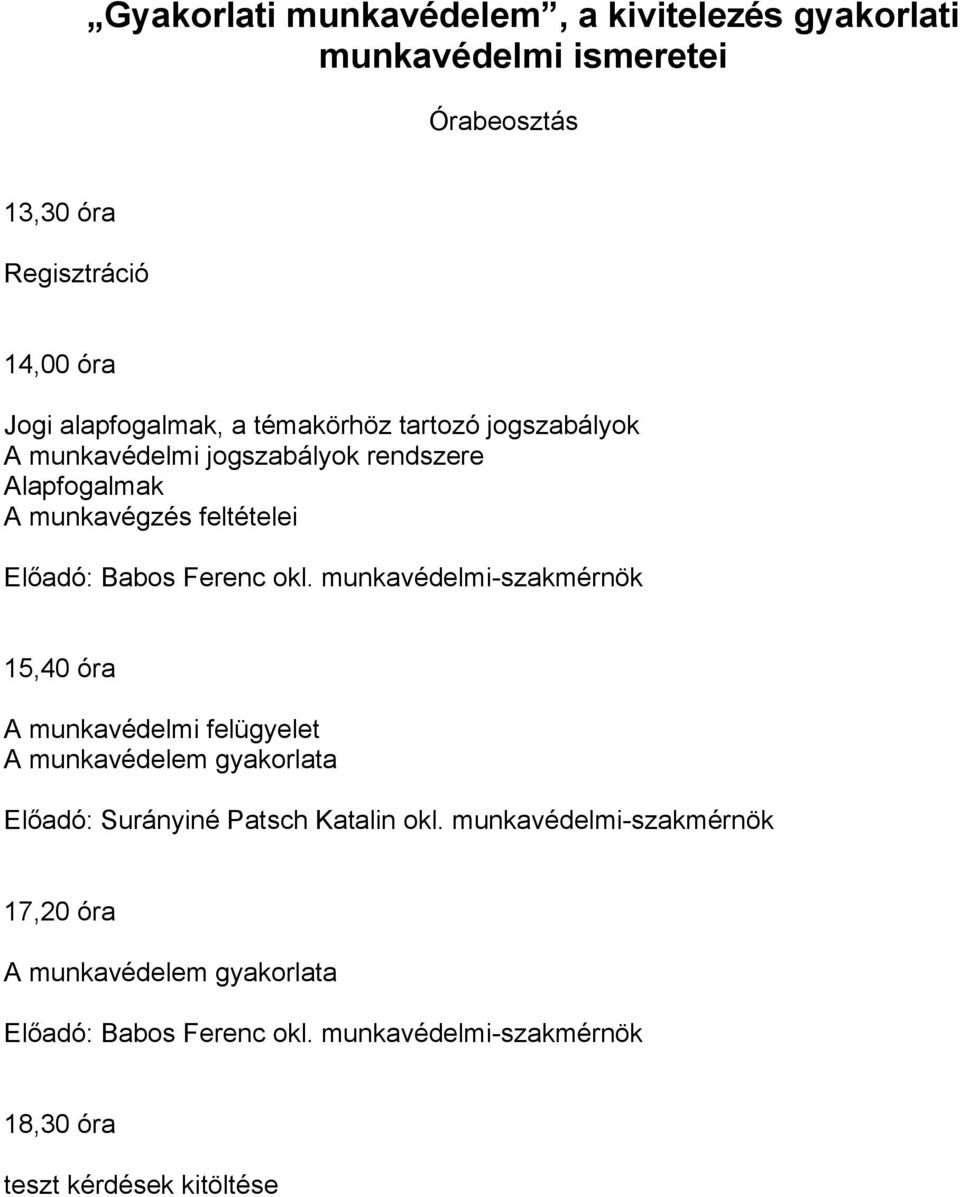 Babos Ferenc okl.