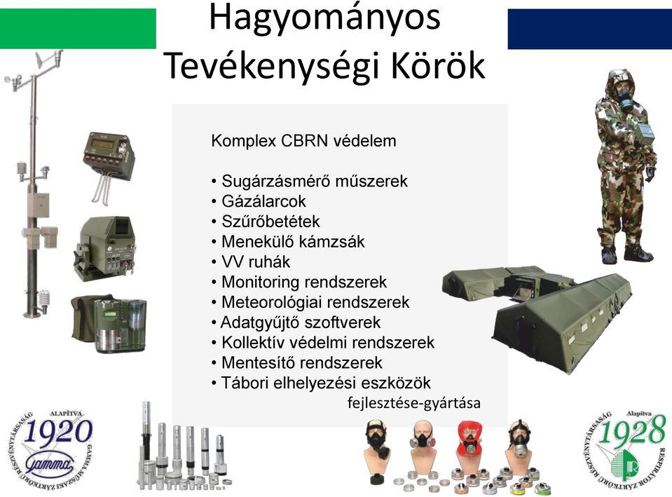 Meteorológiai rendszerek Adatgyűjtő szoftverek Kollektív védelmi