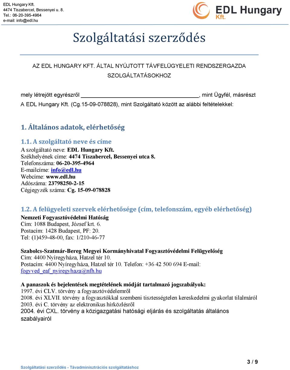 Szolgáltatási szerződés - PDF Ingyenes letöltés