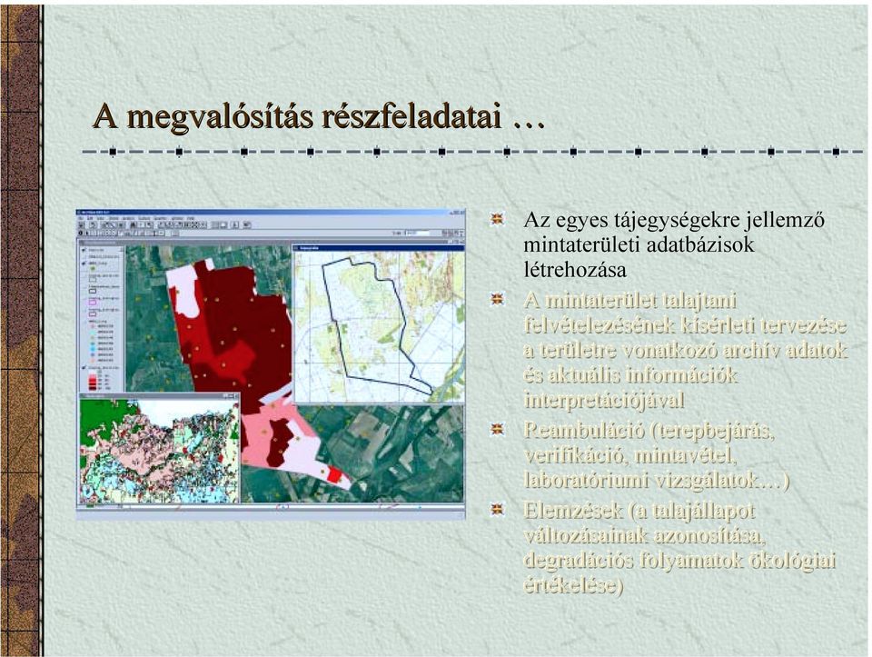 ciójjával Reambuláci ció (terepbejárrás, verifikáci ció,, mintavétel, tel, laboratóriumi riumi vizsgálatok latok ))