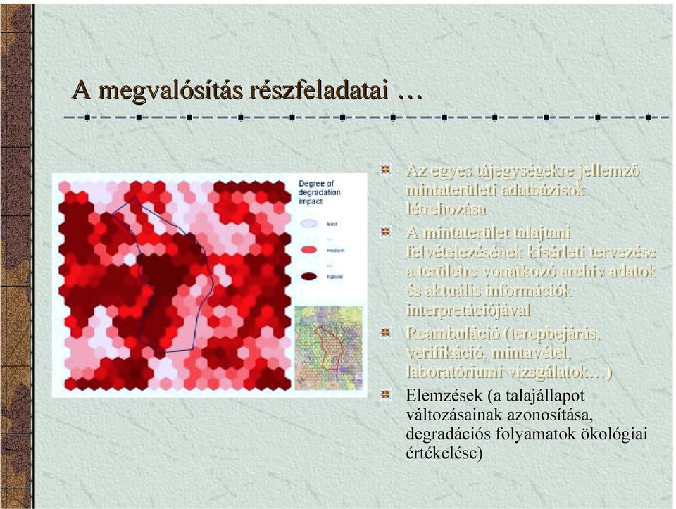 informáci ciók interpretáci ciójjával Reambuláci ció (terepbejárrás, verifikáci ció,, mintavétel, tel, laboratóriumi