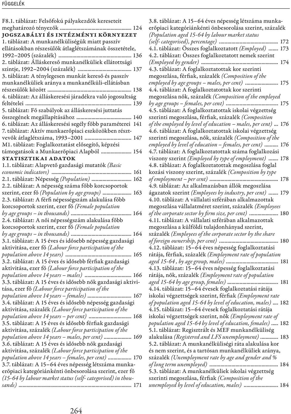 táblázat: Álláskereső munkanélküliek ellátottsági szintje, 1992 2004 (százalék)... 137 3.