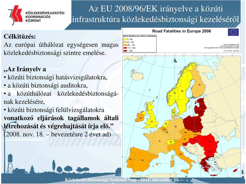 közlekedésbiztonságának kezelésére, közúti biztonsági felülvizsgálatokra vonatkozó eljárások tagállamok általi