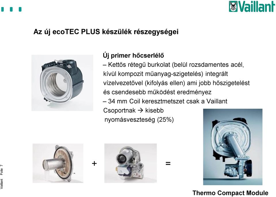 ellen) ami jobb hőszigetelést és csendesebb működést eredményez 34 mm Coil keresztmetszet