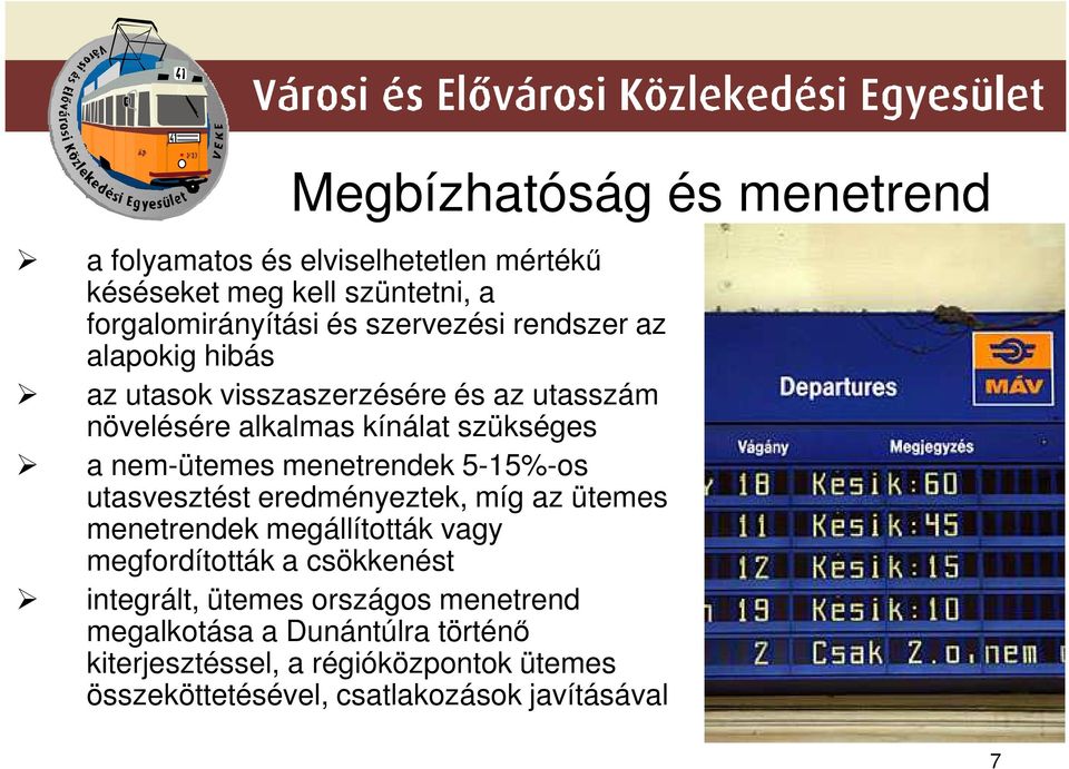 5-15%-os utasvesztést eredményeztek, míg az ütemes menetrendek megállították vagy megfordították a csökkenést integrált, ütemes