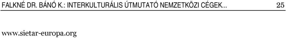 ÚTMUTATÓ NEMZETKÖZI