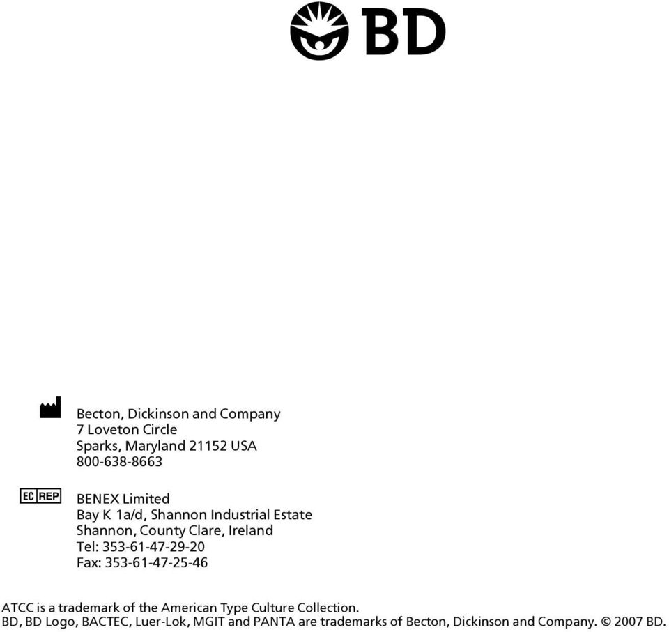 353-61-47-29-20 Fax: 353-61-47-25-46 ATCC is a trademark of the American Type Culture