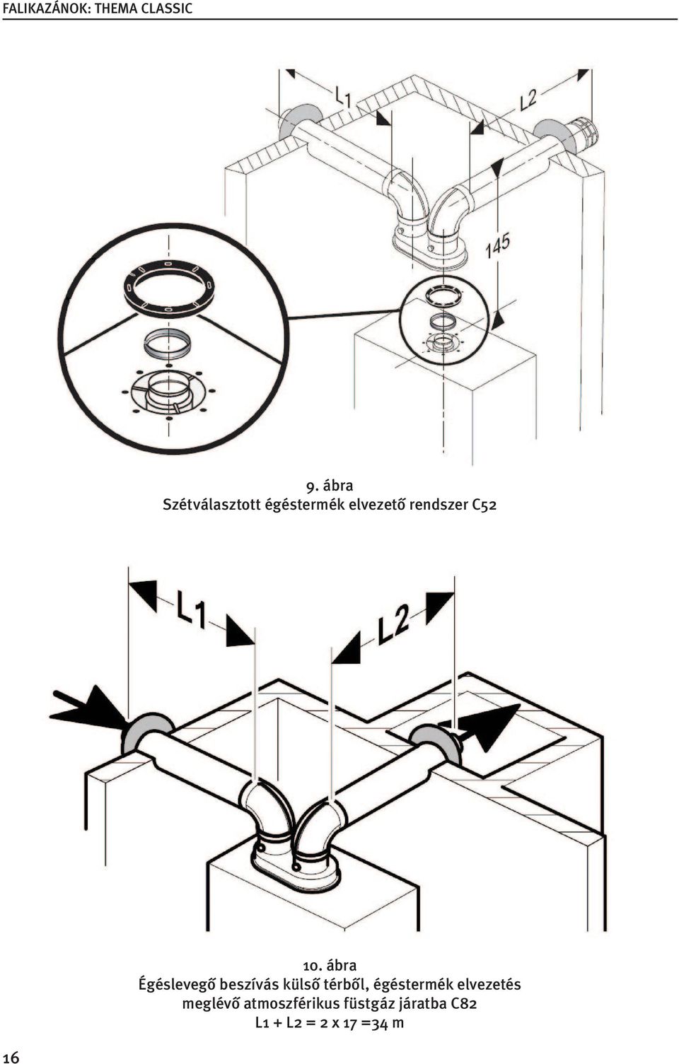 ábra Égéslevegő beszívás külső térből,