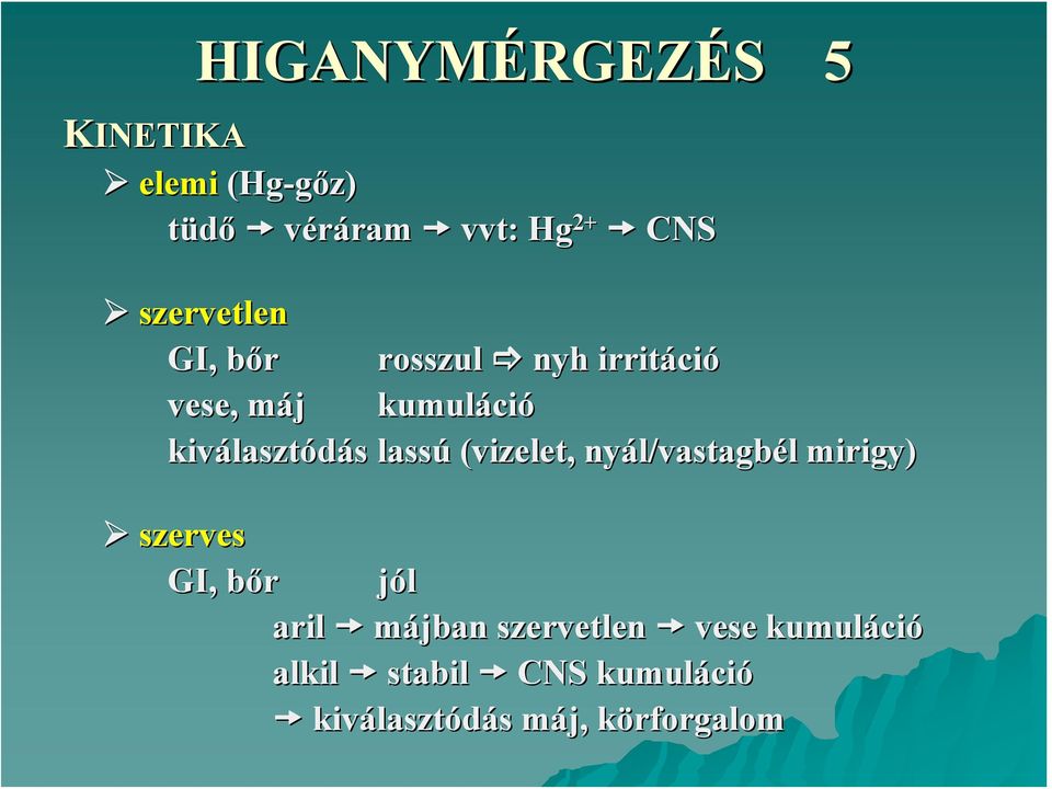 (vizelet, nyál/vastagb l/vastagbél l mirigy) szerves GI, bőrb jól aril májban