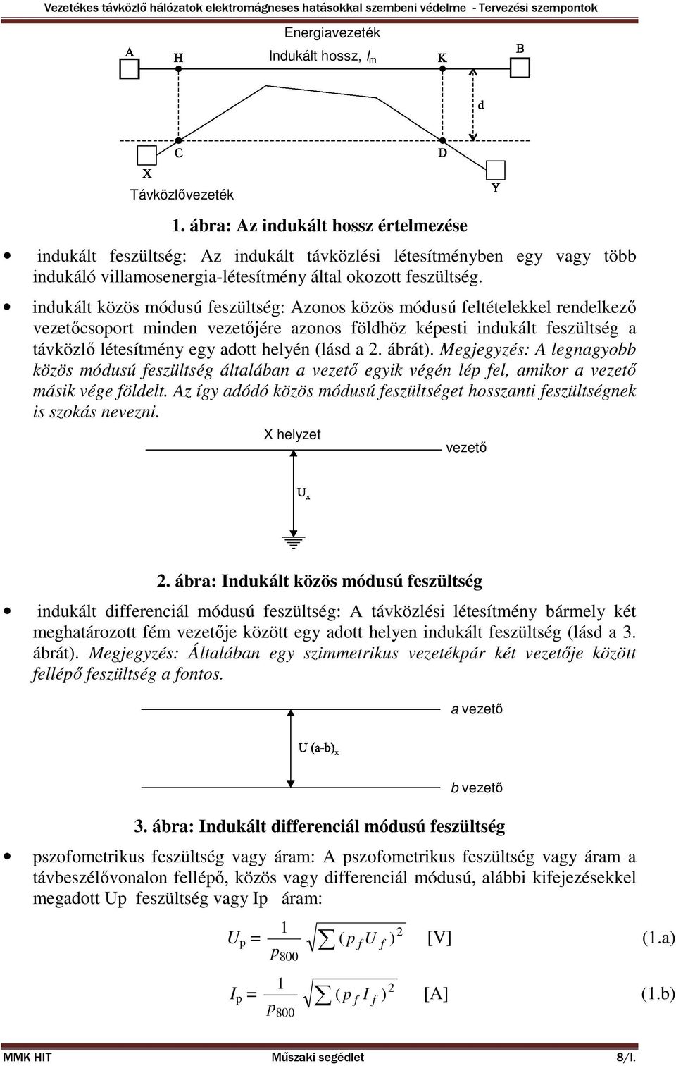 indukált közös módusú feszültség: Azonos közös módusú feltételekkel rendelkező vezetőcsoport minden vezetőjére azonos földhöz képesti indukált feszültség a távközlő létesítmény egy adott helyén (lásd