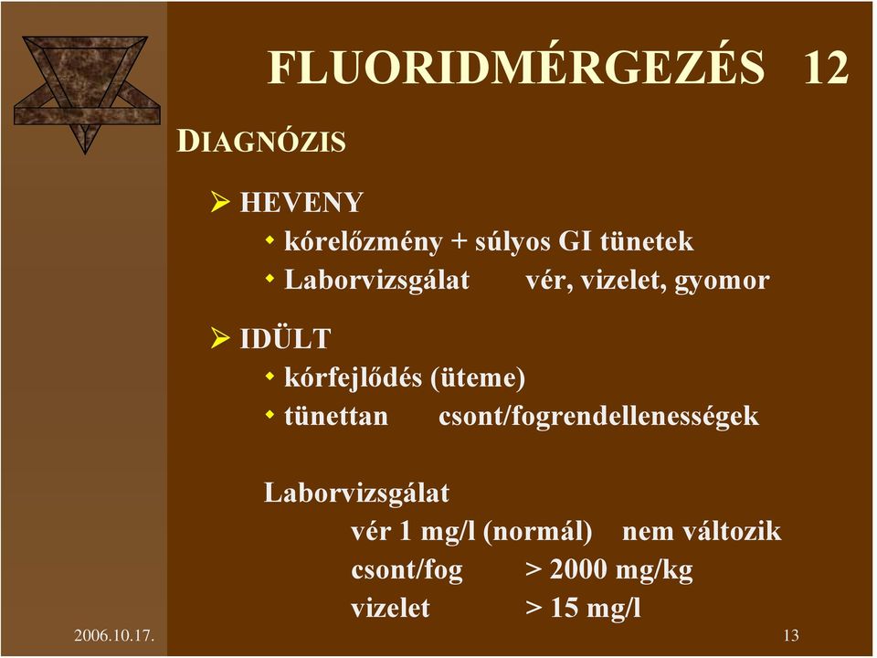 (üteme) tünettan csont/fogrendellenességek Laborvizsgálat vér 1