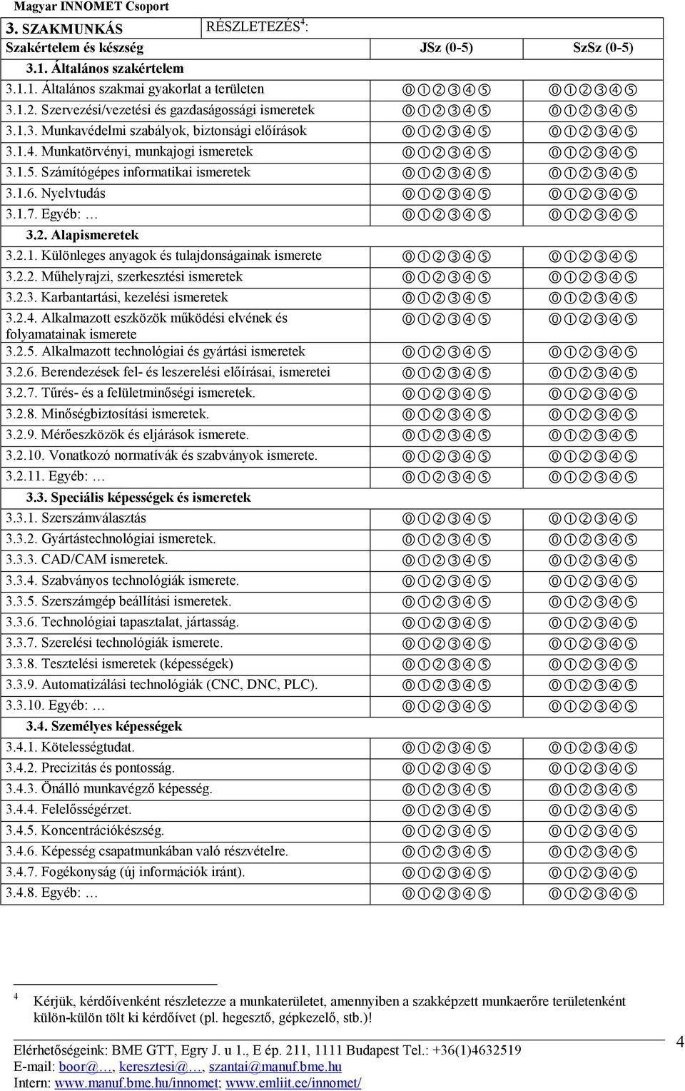 Számítógépes informatikai ismeretek >?@ABC >?@ABC 3.1.6. Nyelvtudás >?@ABC >?@ABC 3.1.7. Egyéb: >?@ABC >?@ABC 3.2. Alapismeretek 3.2.1. Különleges anyagok és tulajdonságainak ismerete >?@ABC >?@ABC 3.2.2. Műhelyrajzi, szerkesztési ismeretek >?