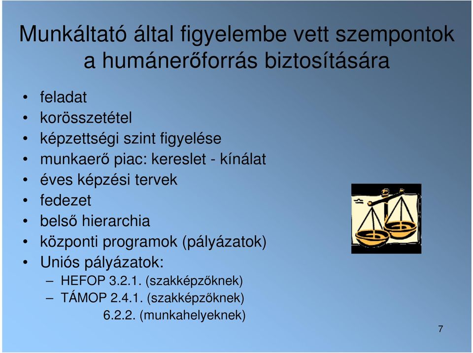 képzési tervek fedezet belső hierarchia központi programok (pályázatok) Uniós