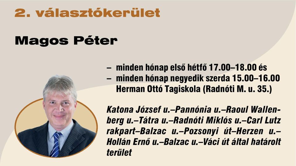 35.) Katona József u. Pannónia u. Raoul Wallenberg u. Tátra u. Radnóti Miklós u.