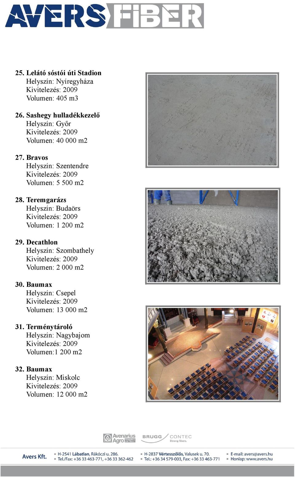 Teremgarázs Helyszín: Budaörs Volumen: 1 200 m2 29. Decathlon Helyszín: Szombathely Volumen: 2 000 m2 30.