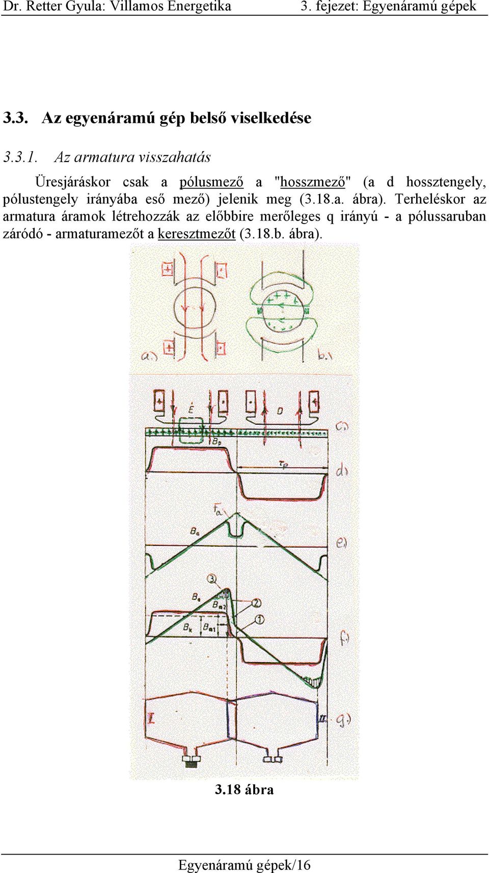 pólustengely irányába eső mező) jelenik meg (3.18.a. ábra).
