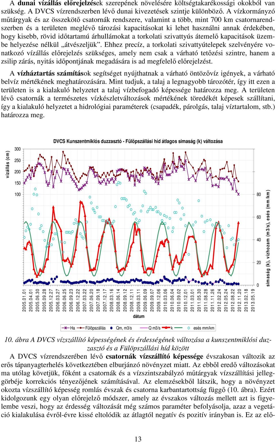 kisebb, rövid időtartamú árhullámokat a torkolati szivattyús átemelő kapacitások üzembe helyezése nélkül átvészeljük.