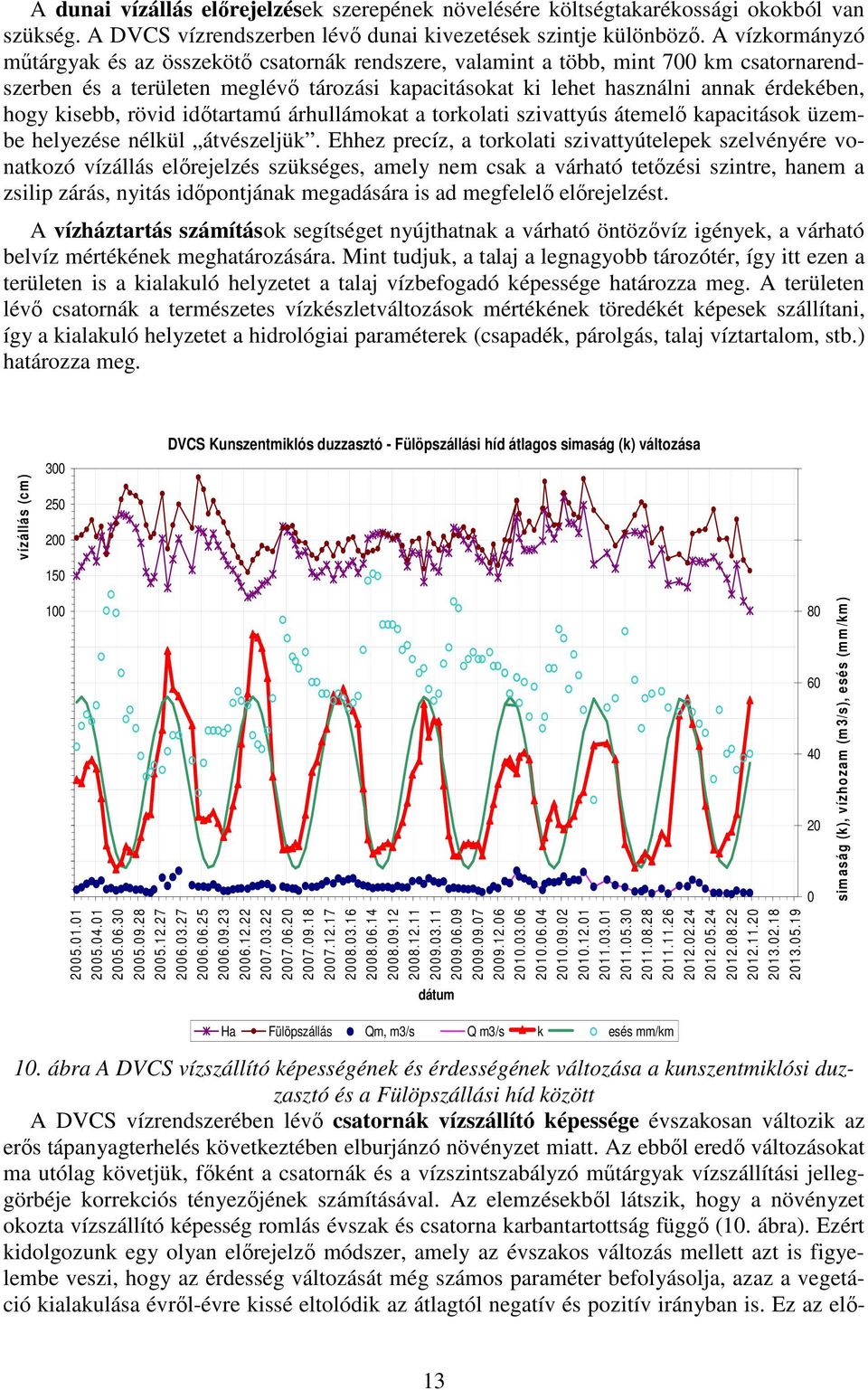 kisebb, rövid időtartamú árhullámokat a torkolati szivattyús átemelő kapacitások üzembe helyezése nélkül átvészeljük.