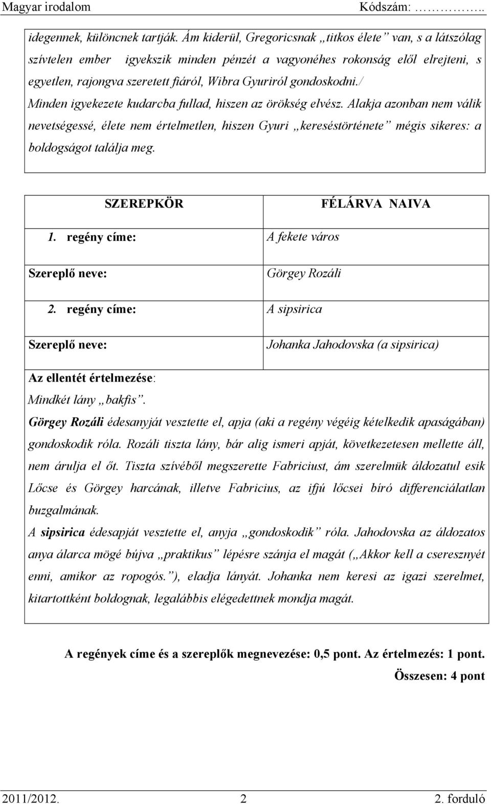 gondoskodni./ Minden igyekezete kudarcba fullad, hiszen az örökség elvész.